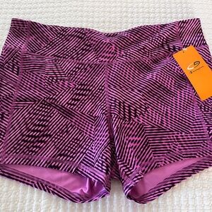 Champion C9 Purple Geometric Athletic Workout Shorts Size XL NWT